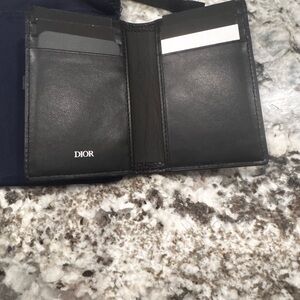 Dior Black Leather Card Holder